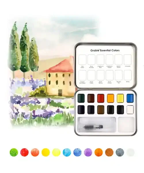WATERCOLOR SET 12 BRUSH ESSENT