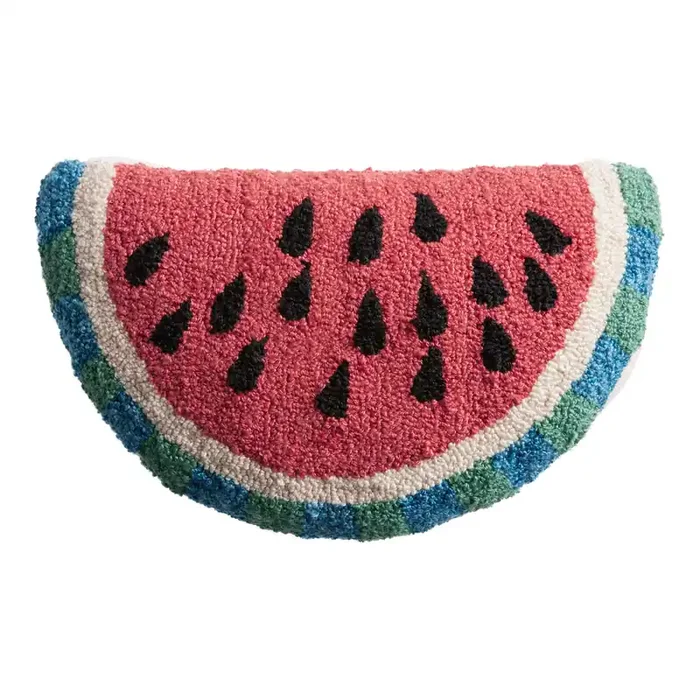 Watermelon Shaped Indoor Outdoor Throw Pillow
