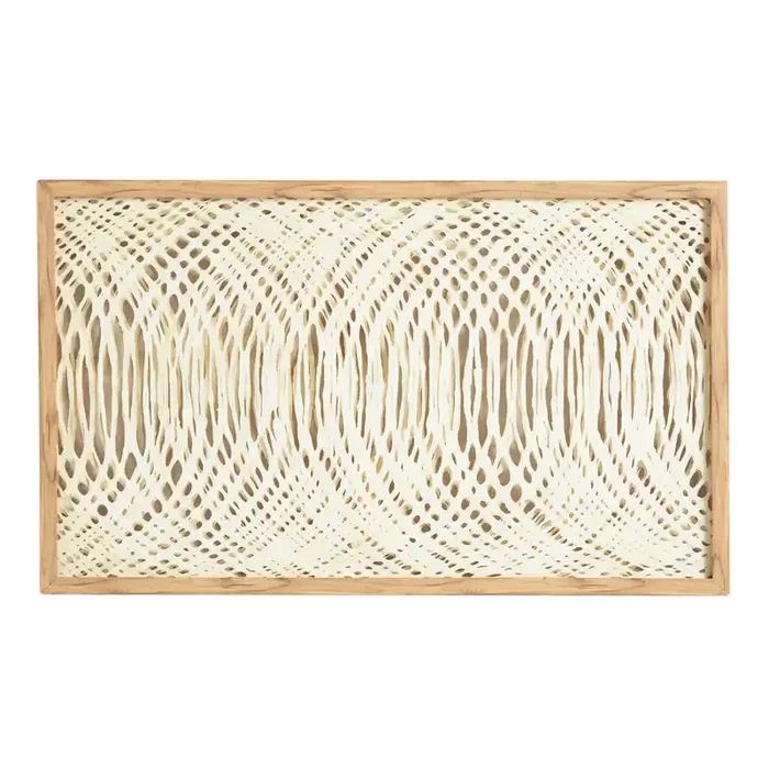 Waves Rice Paper Shadow Box Wall Art