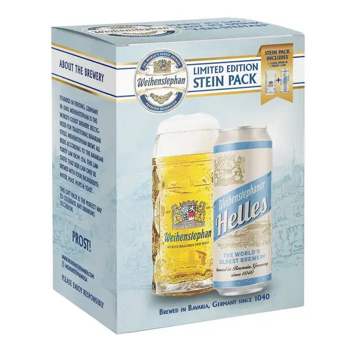 Weihenstephan Helles Lager Gift Set with Glass