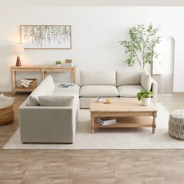 Weston Pillow Top 5 Piece Corner Modular Sectional Sofa