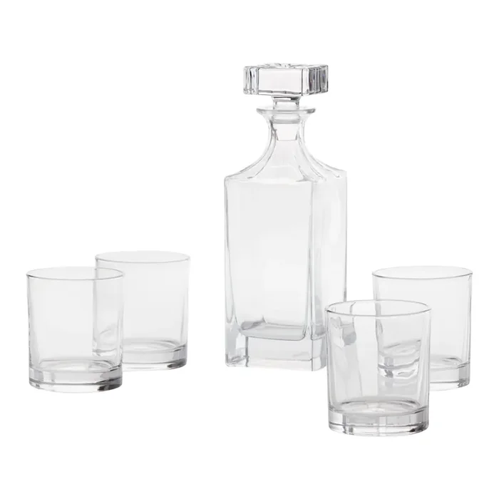 Whiskey Decanter and Glasses Gift Set 5 Piece