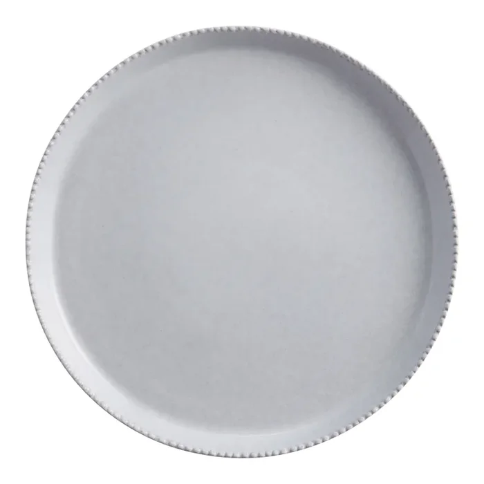 Whistler Gray Reactive Glaze Beaded Dinner Plate