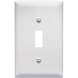 White 1-Toggle Nylon Wall Plate
