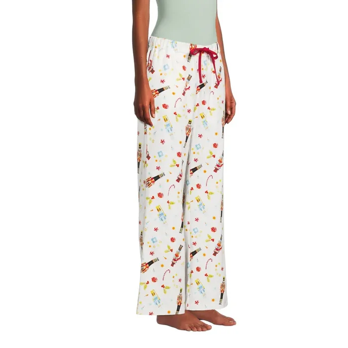 White And Red Nutcracker Pajama Pants