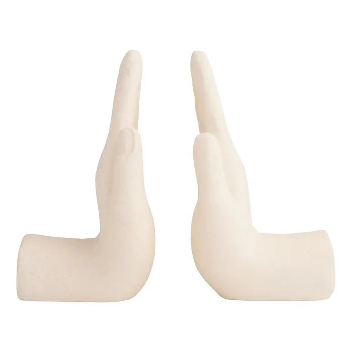White Ecomix Hand Bookends