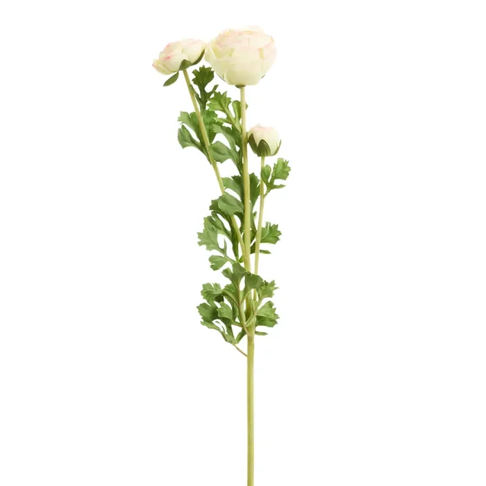 White Faux Ranunculus Spray