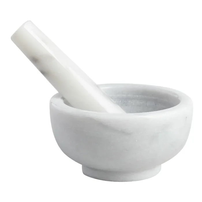 White Marble Mortar and Pestle