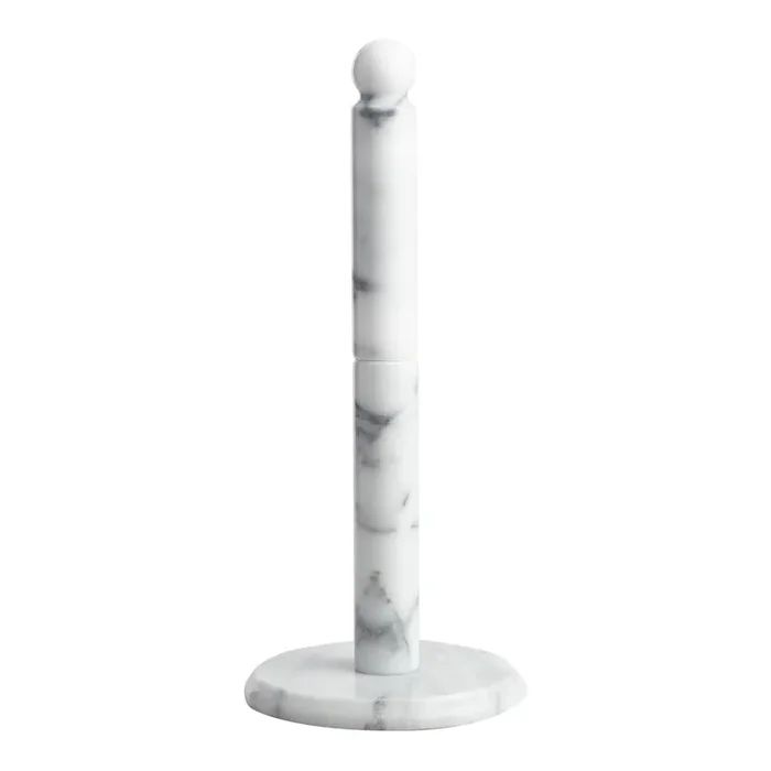 White Marble Paper Towel Holder