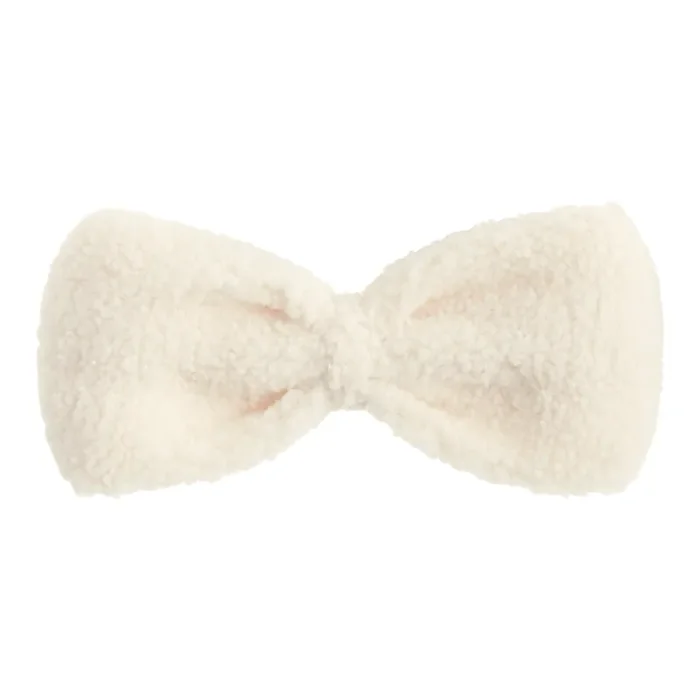 White Sherpa Bow Headband