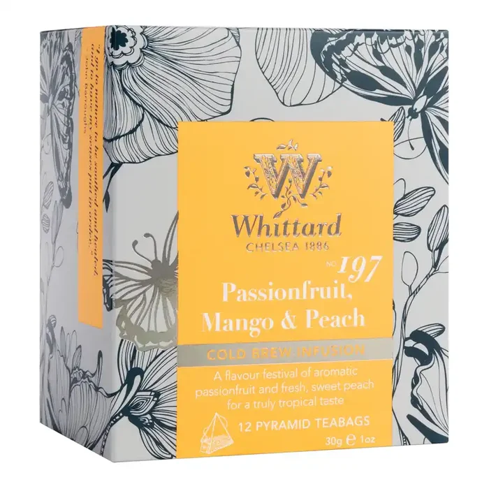 Whittard Passionfruit Mango Peach Cold Brew Tea 12 Count