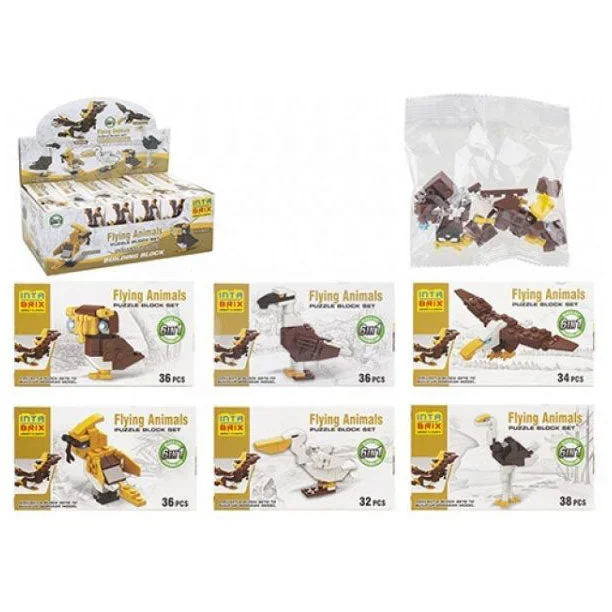 Wild Bird Building Bricks Toy Set Assorted – Case of 6