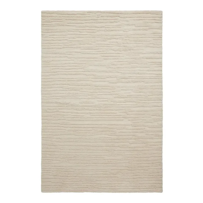 Willow Tonal Ivory Abstract Tufted Wool Area Rug