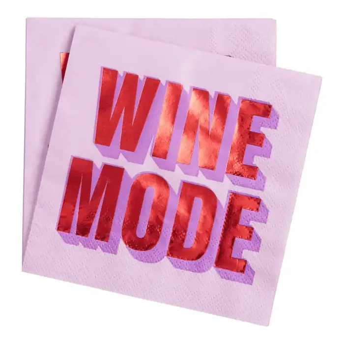 Wine Mode Beverage Napkins 20 Count