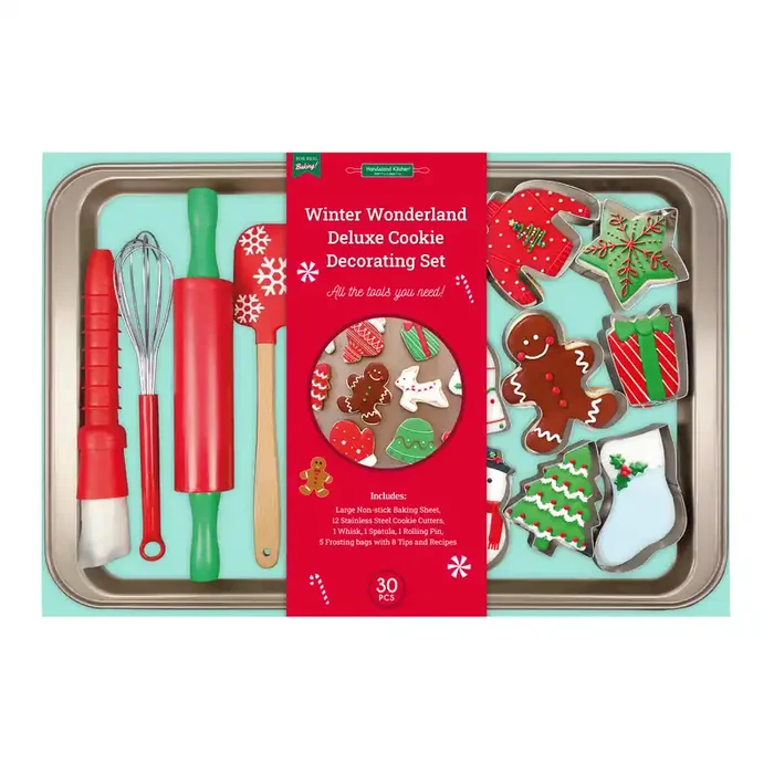 Winter Wonderland Kids Deluxe Cookie Decorating Set 30 Piece