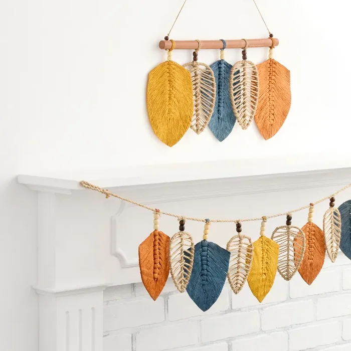 Wood and Fabric Fall Leaf Decor Collection
