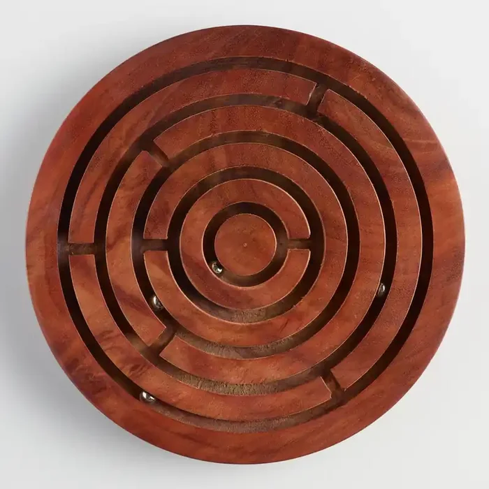 Wood Labyrinth Game