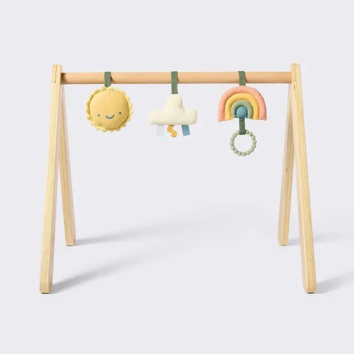 Wood Play Gym + Hanging Toys Set – Cloud Island™