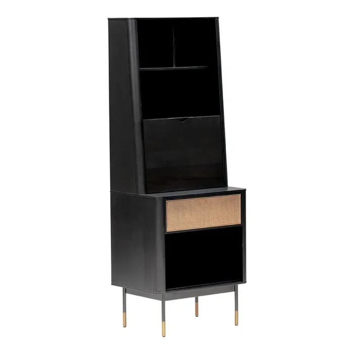 Wood Randall Storage Cabinet with Drop Down Desk