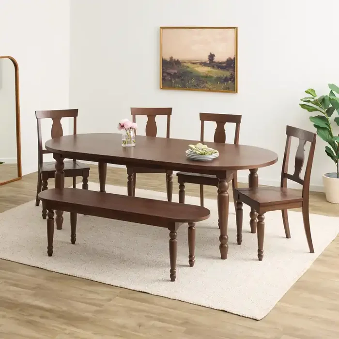 Woodbury Farmhouse 6 Piece Extension Dining Set