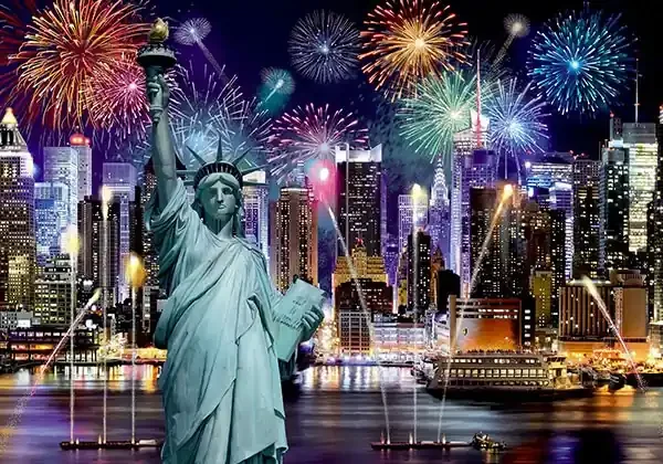 WOODEN CITY PUZZLE NEW YORK BY NIGHT LARGE