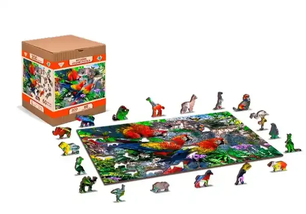 WOODEN CITY PUZZLE PARROT ISLAND MEDIUM