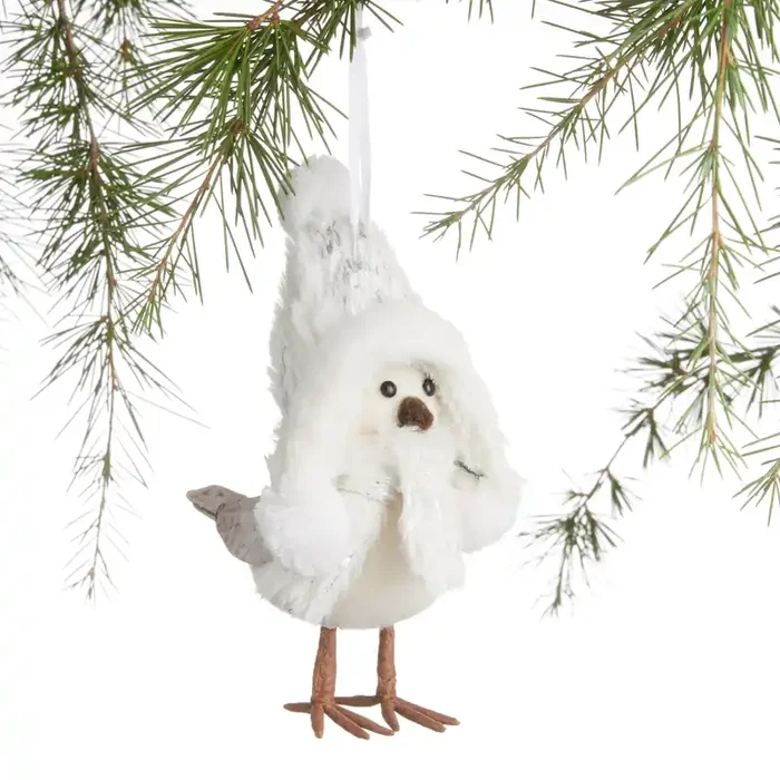 Wool And Fabric Glam Bird Ornament