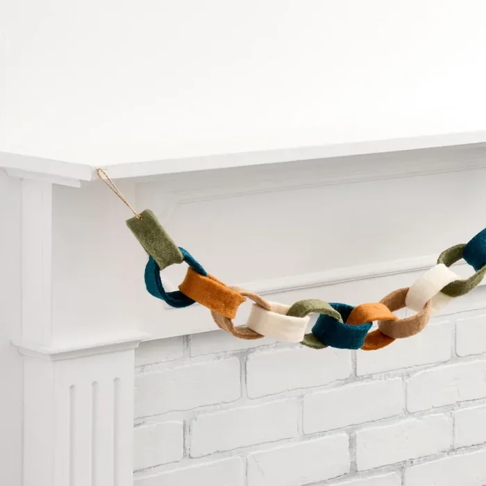 Wool Felt Harvest Chain Link Garland