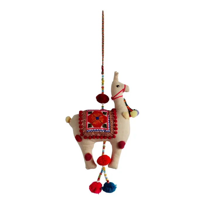 Wool Llama Door Hanger Decor