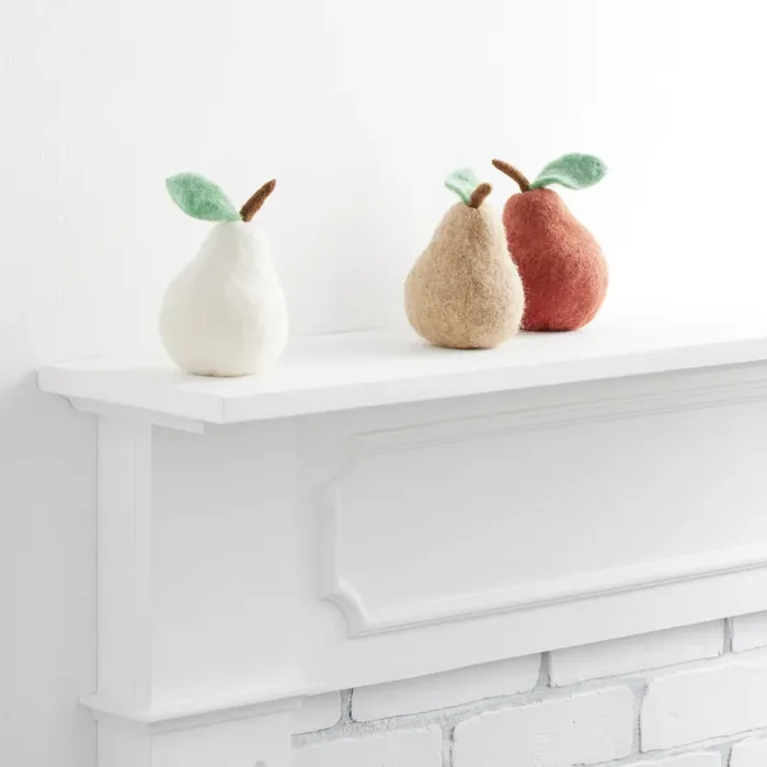 Wool Pear Decor Set of 3