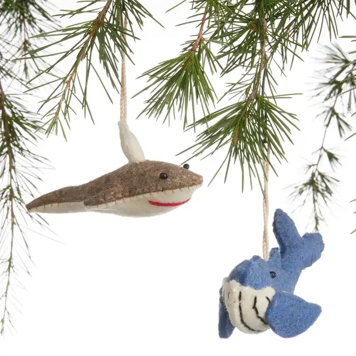 Wool Sea Creature Ornaments Set Of 2
