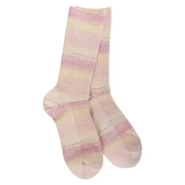 WORLD‘S SOFTEST SOCKS WEEKEND RIB LIGHT CREW PINK LEMONADE