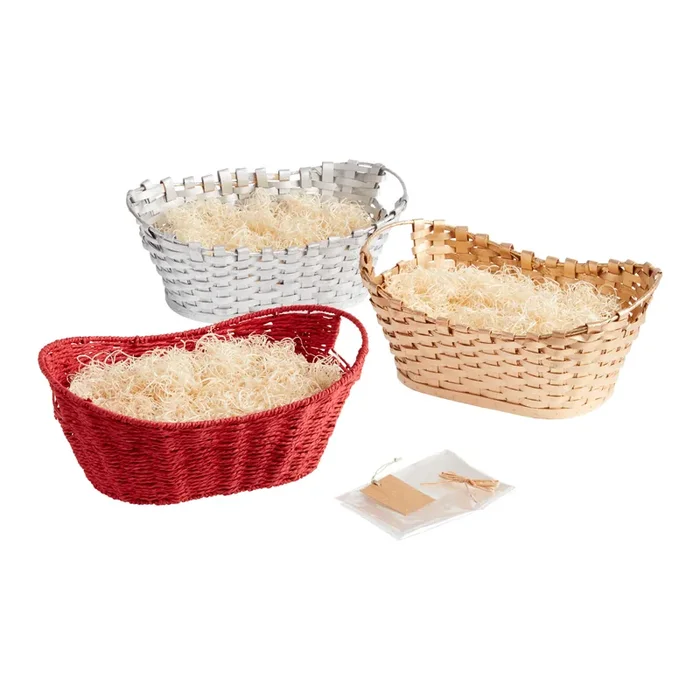 Woven Fiber Christmas Gift Basket Kit