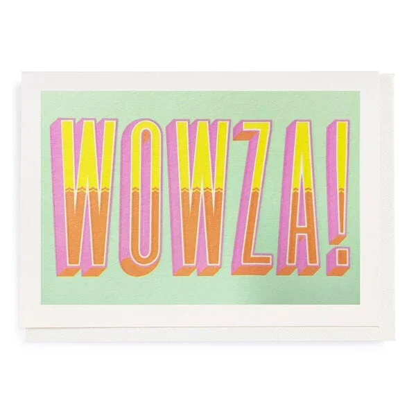 Wowza! Bold Letterpress Card