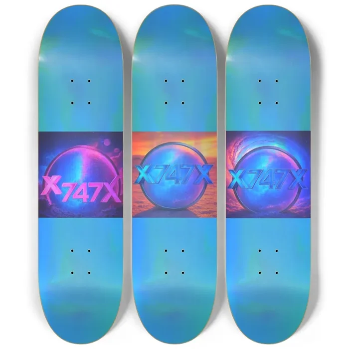 X747X 3 Deck Skateboard Series (Holo)