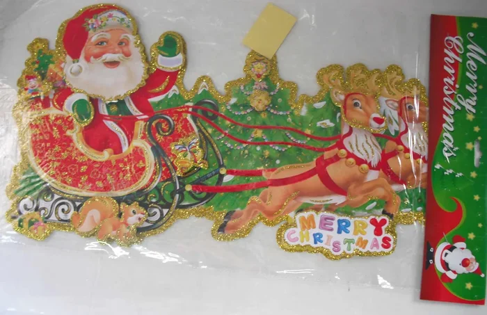Xmas 3D Hanger Santa On Sleigh