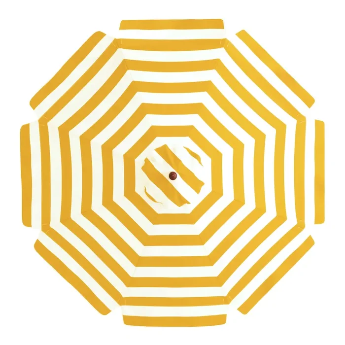 Yellow and White Scalloped 9 Foot Replacement Umbrella Canopy