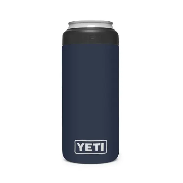 YETI Rambler 12 oz Colster Navy BPA Free Slim Can Insulator