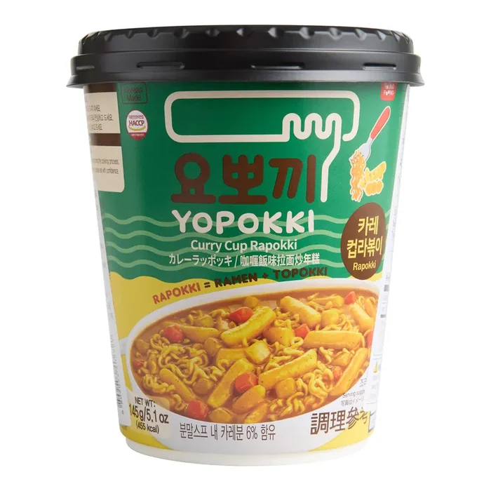 Yopokki Curry Rapokki Rice Cake and Noodle Cup