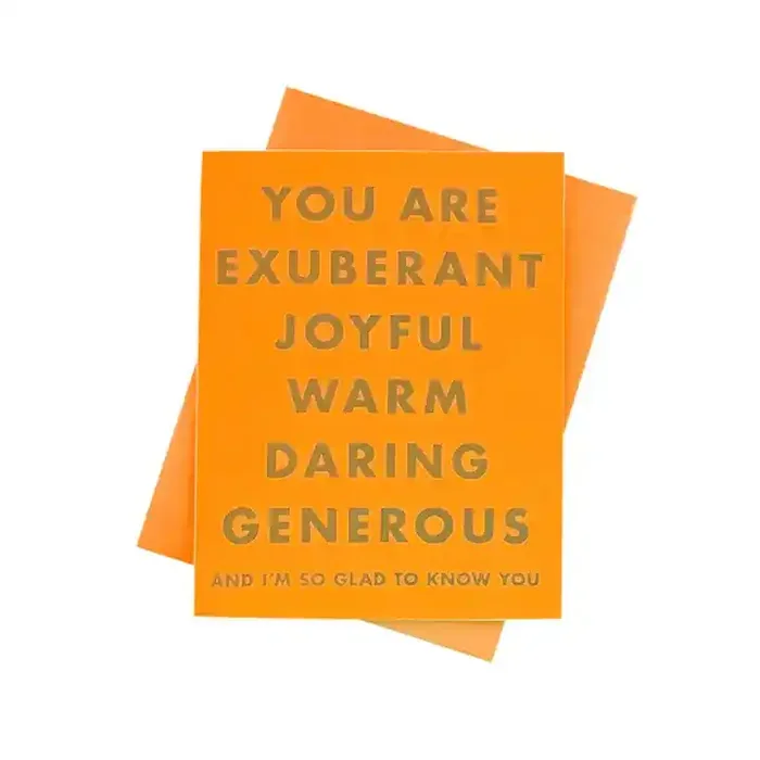 You Are Exuberant’ Risograph Notecard