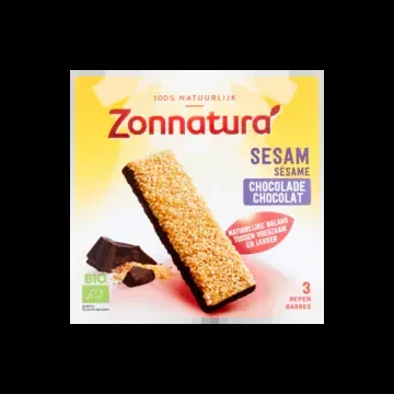 Zonnatura Chocolate sesame bars